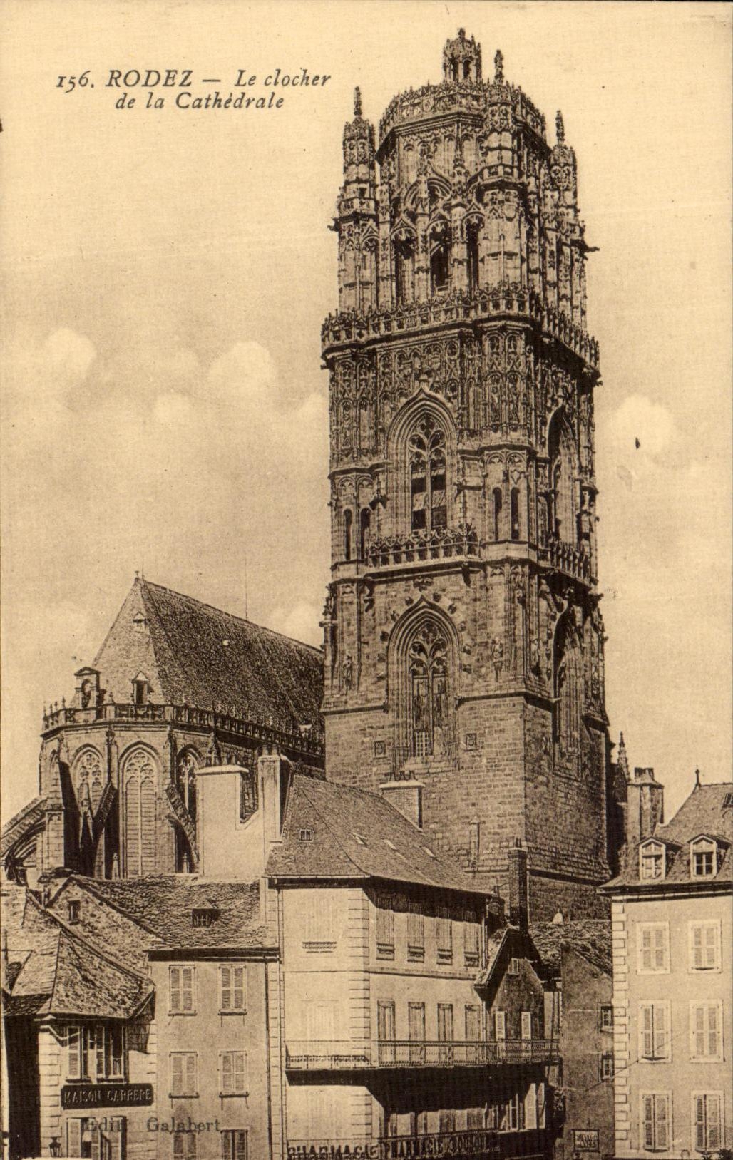 CPA Rodez Le Clocher de la Cathedrale