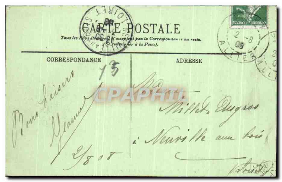 CPA Vichy Le Nouveau Parc Le Chalet de I'Empereur — Verso
