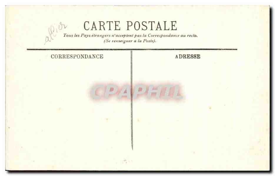 CPA Vichy La Facade du Casino Vue sur Le Parc — Verso