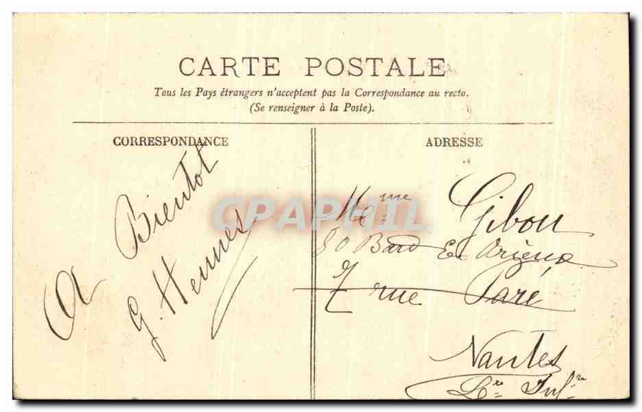 CPA Vichy Le Parc Une Allee couverte — Rückseite