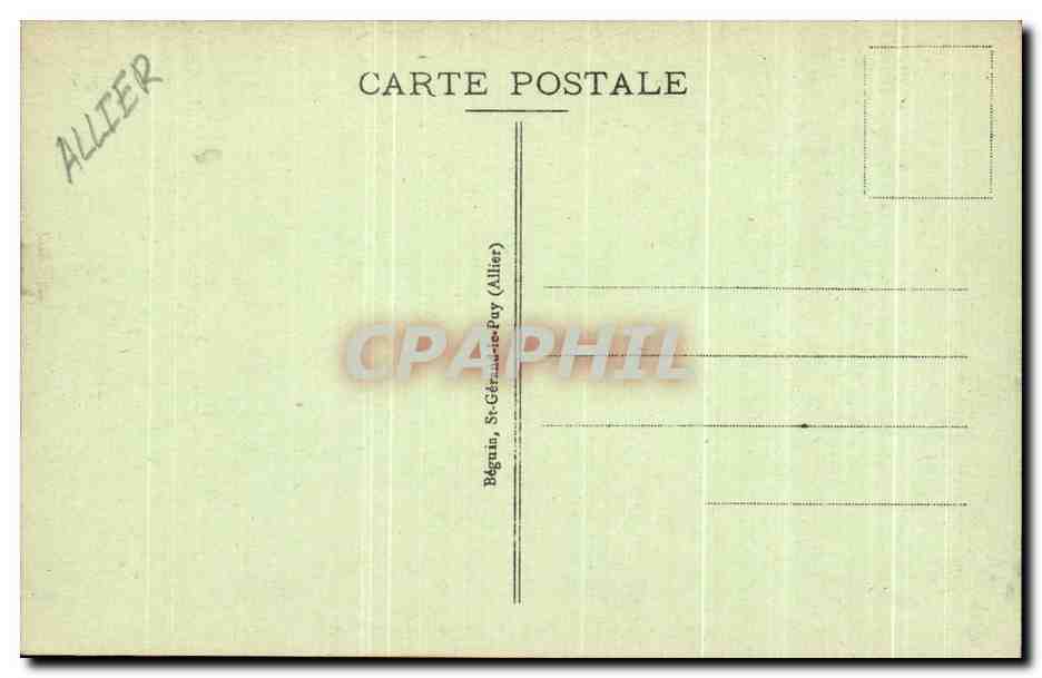CPA Vichy Parc du Casino Les Massifs — Verso