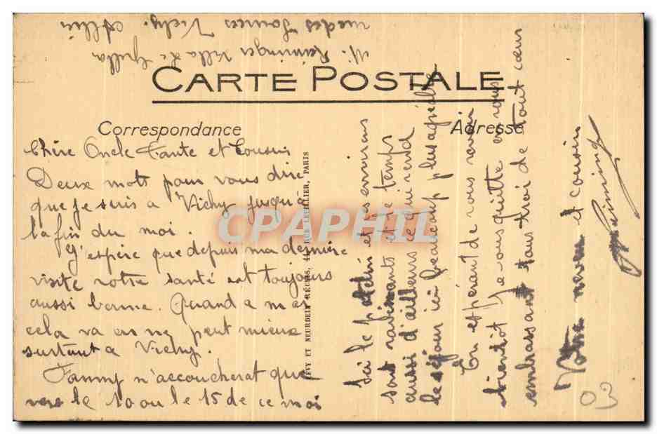 CPA Vichy La Source De La Grande Grille  — Verso