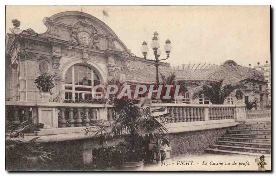 CPA Vichy Le Casino vu de profil