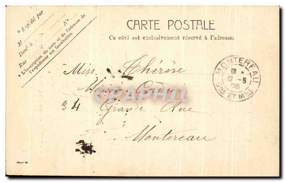 CPA Paris Gloria Victis Hotel de ville  — Rückseite