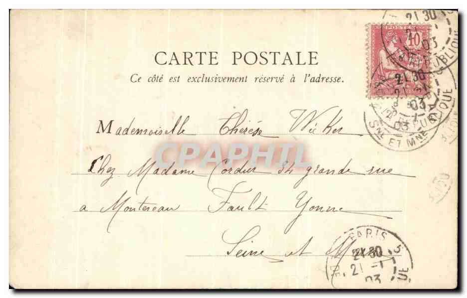 CPA Paris Eglise Saint Ambroise — Rückseite