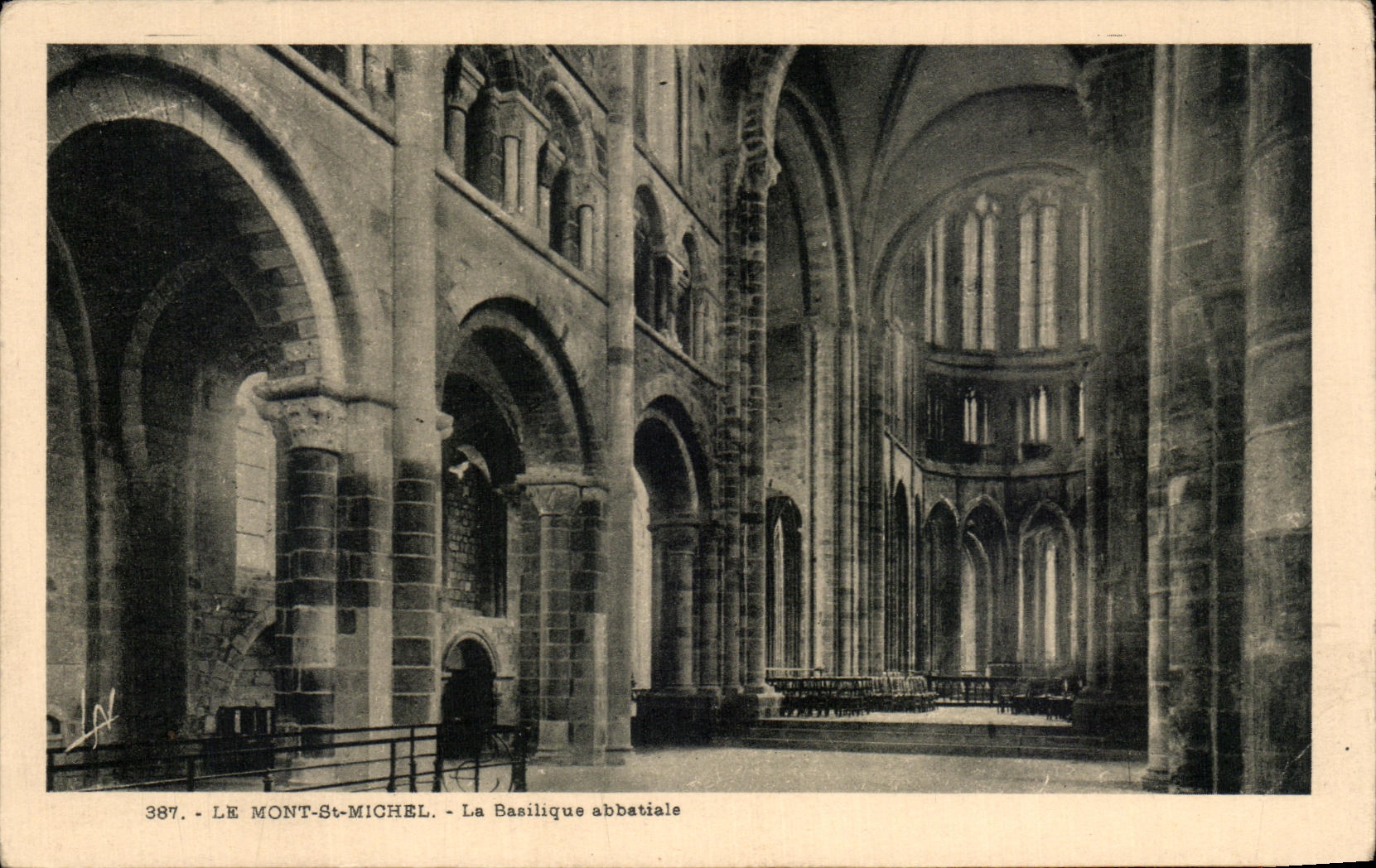 Le Mont-Saint-Michel — La Basilique abbatiale — Laurent-Nel, Rennes, n°387