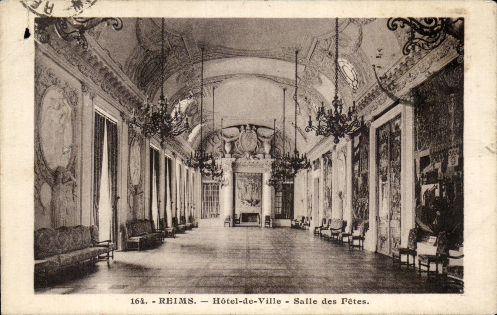 CPA Reims Hotel de Ville Salle Des Fetes