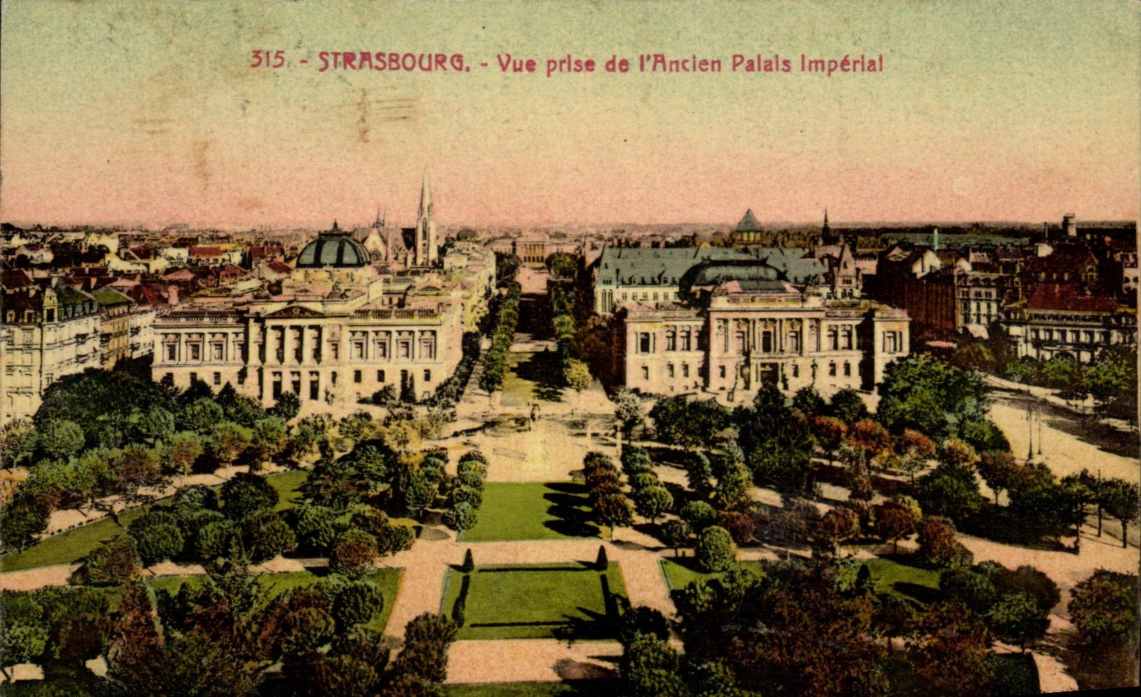 CPA Strasbourg Vue Prise De l'ancien Palais Imperial