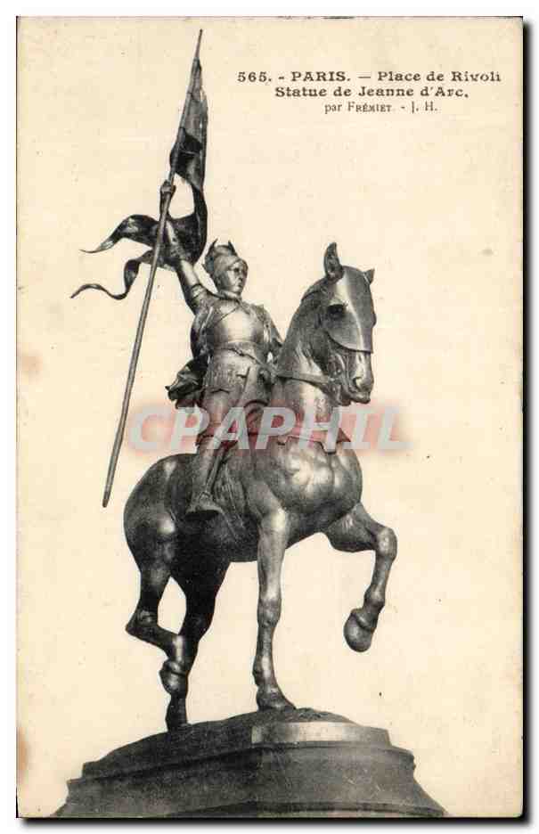CPA Paris Place De Rivoli Statue De Jeanne d'Arc