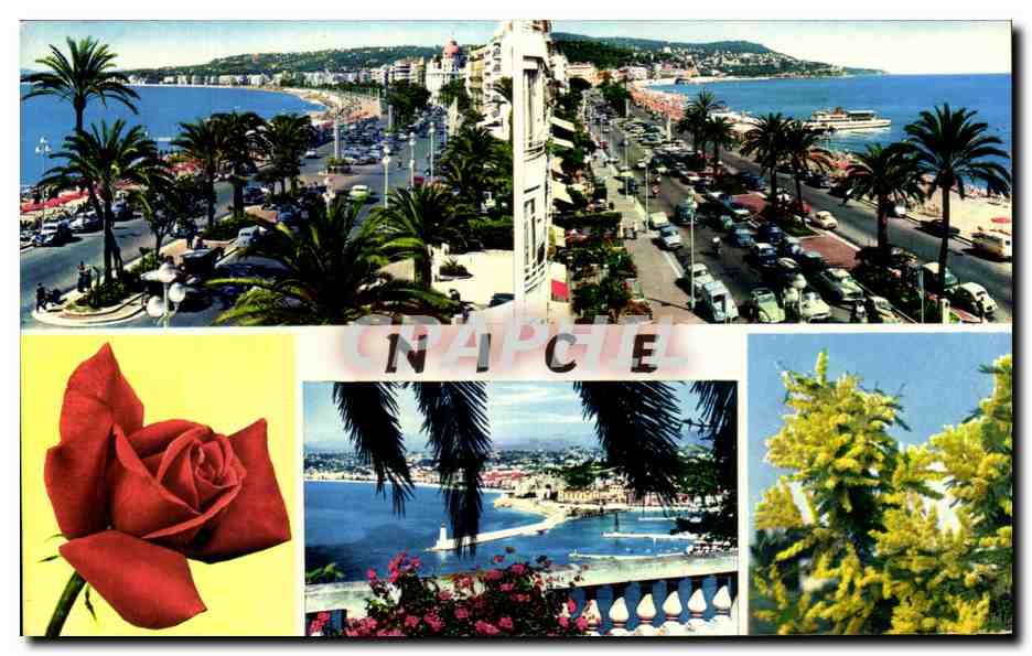 CPSM Nice Promenade des Anglais Mont boron Entree du port
