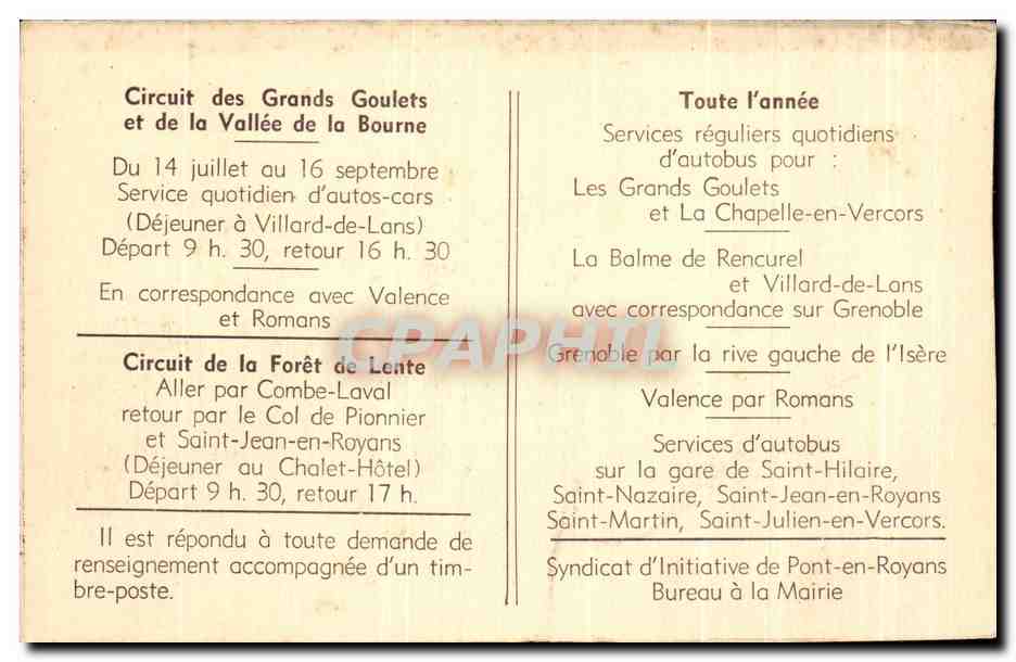 CPA Pont En Royans Vue Generale Et Le Lac — Reverso