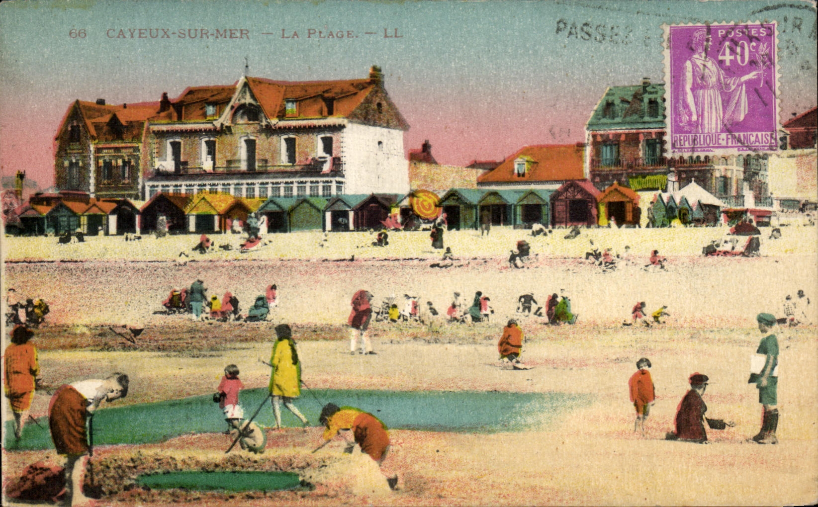 CPA Caveux Sur Mer La Plage Enfants