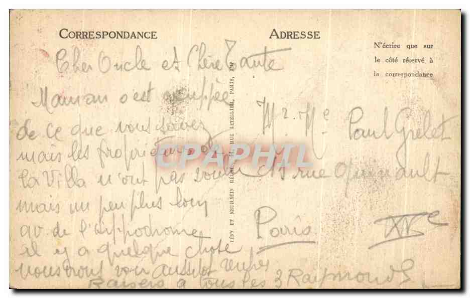 CPA Caveux Sur Mer La Plage Enfants — Rückseite