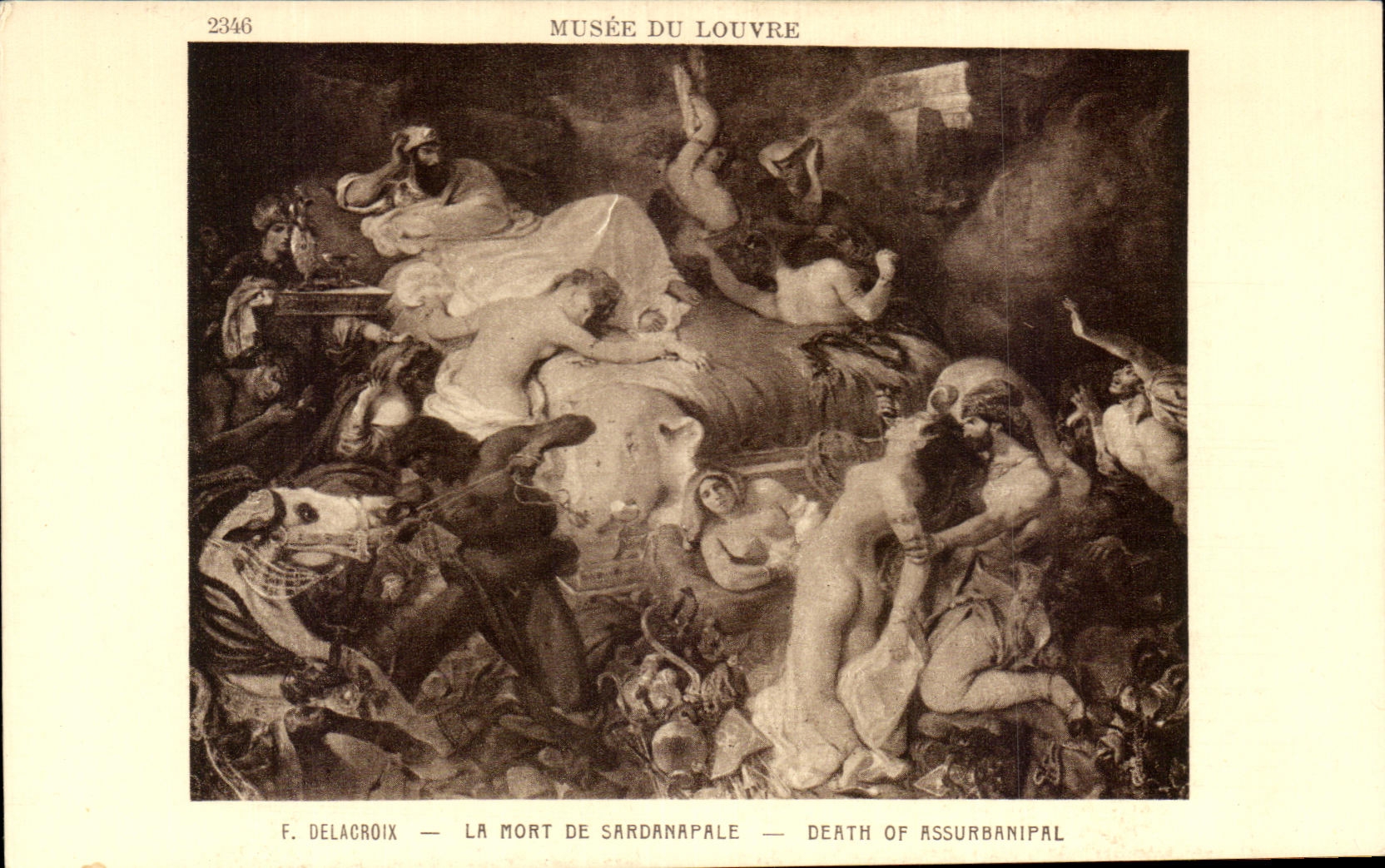 CPA Musee Du Louvre Paris La mort de Sardanapale 