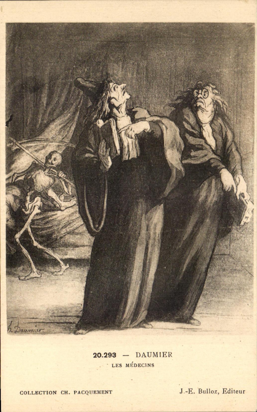 CPA Daumier Les Medecins Pacquement Mort 