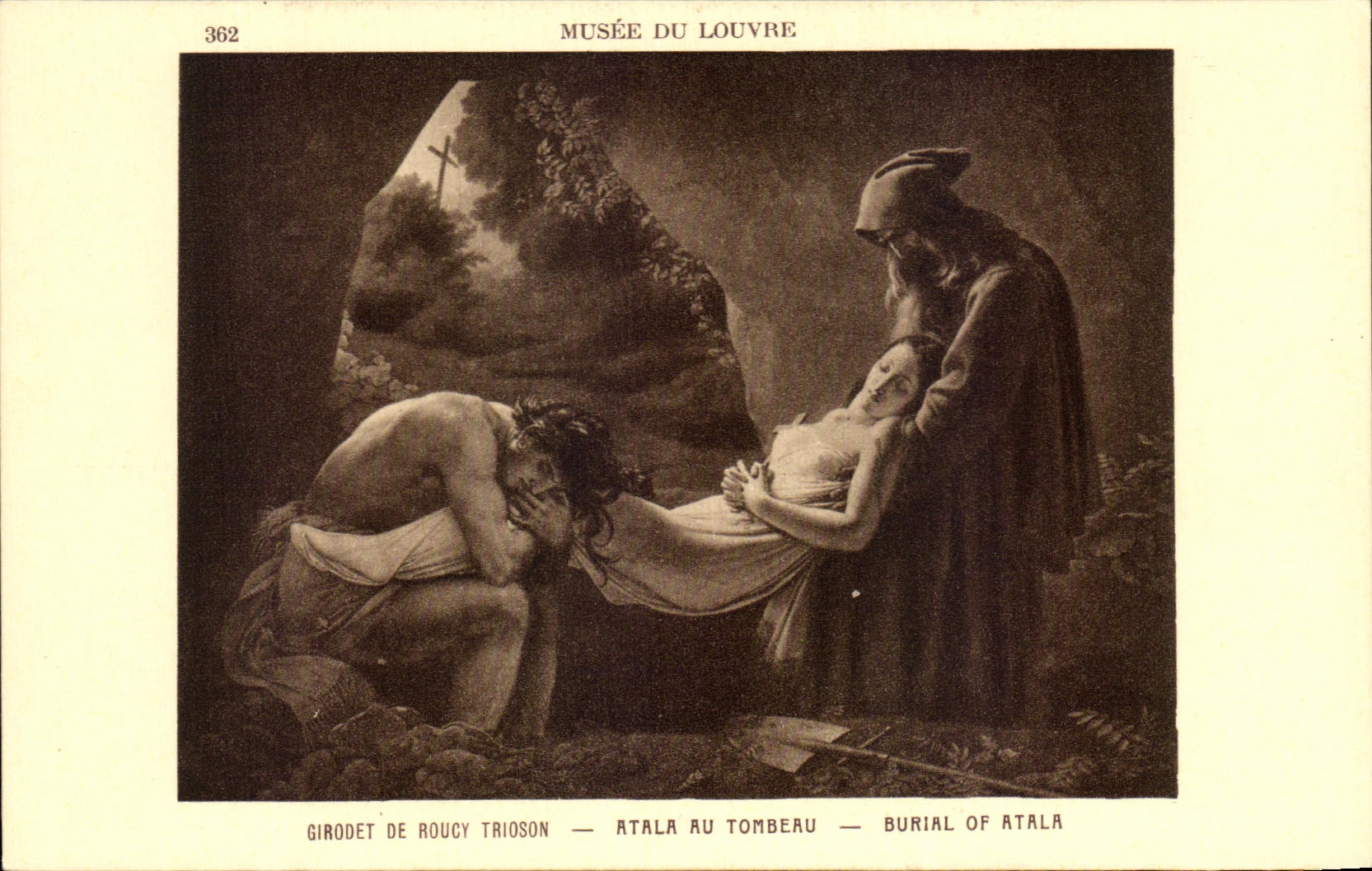 CPA Musee Du Louvre Girodet De Roucy Trioson Atala Au Tombeau Paris 