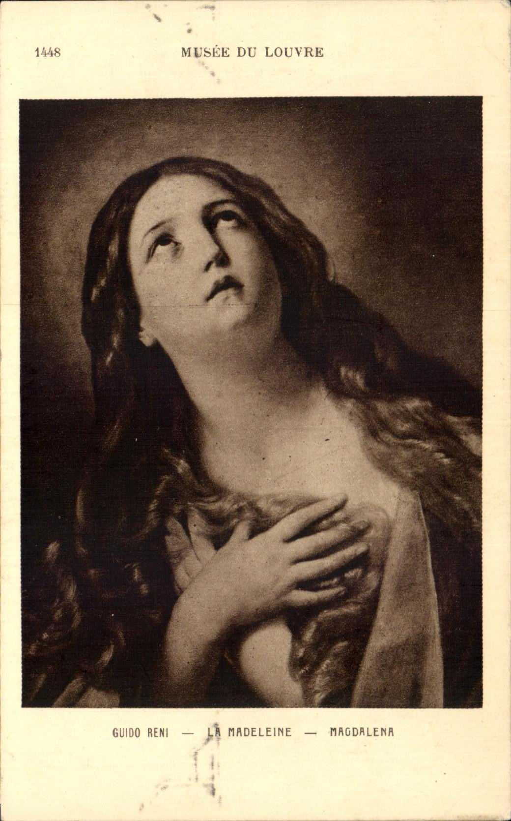 CPA Musee Du Louvre Guido Reni La Mardeleine Magdalena Paris 