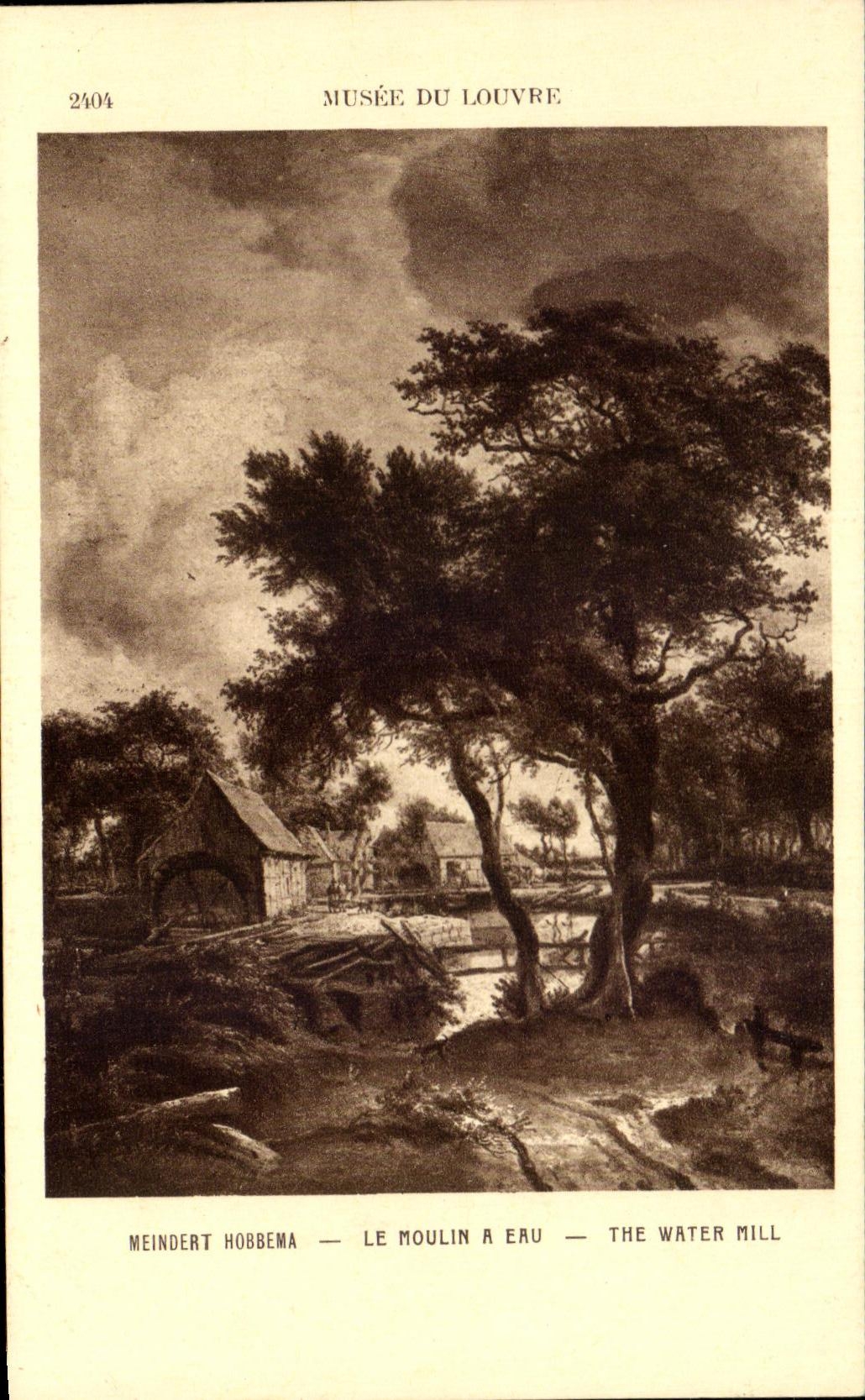 CPA Musee Du Louvre Meindert Hobbema Le Moulin A Eau Paris 