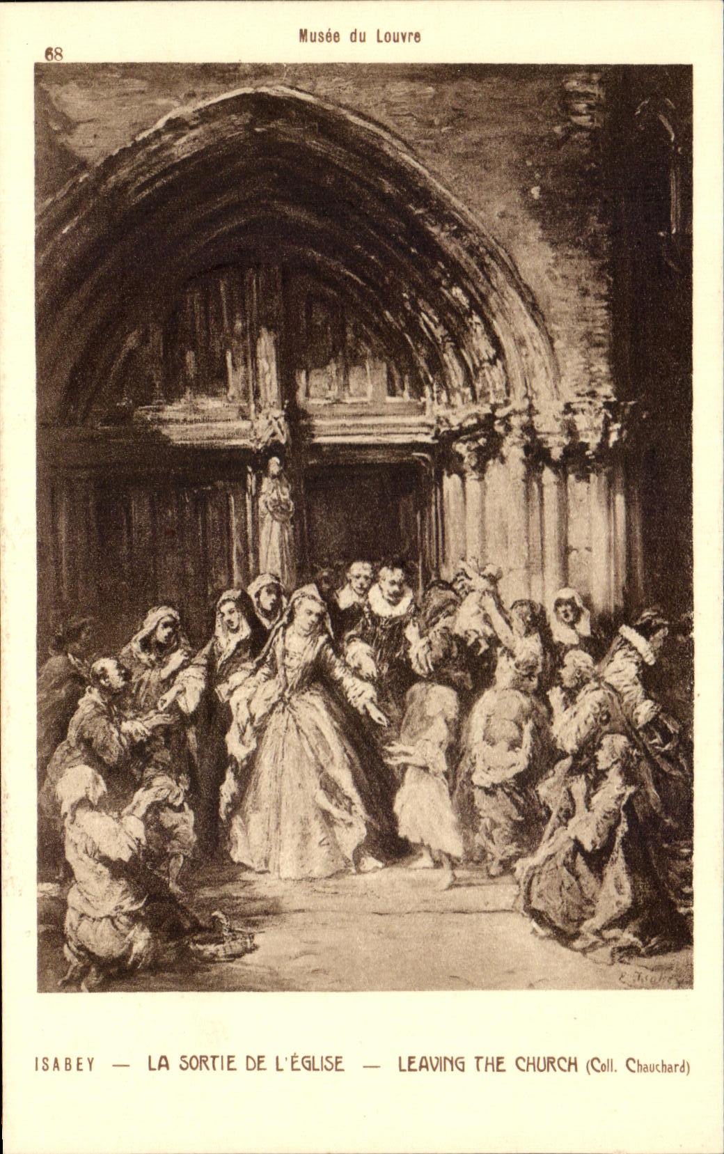 CPA Musee Du Louvre La Sortie De L'Eglise Paris 