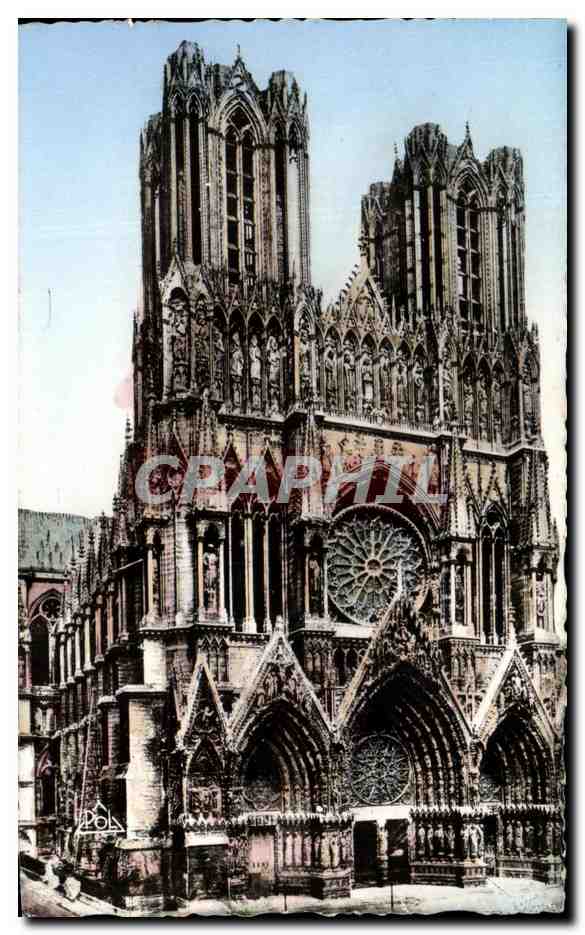 Reims — La Cathédrale (XIIIe siècle) — avant la Grande Guerre 1914-1918 — éditeur Jacques Fréville, Reims