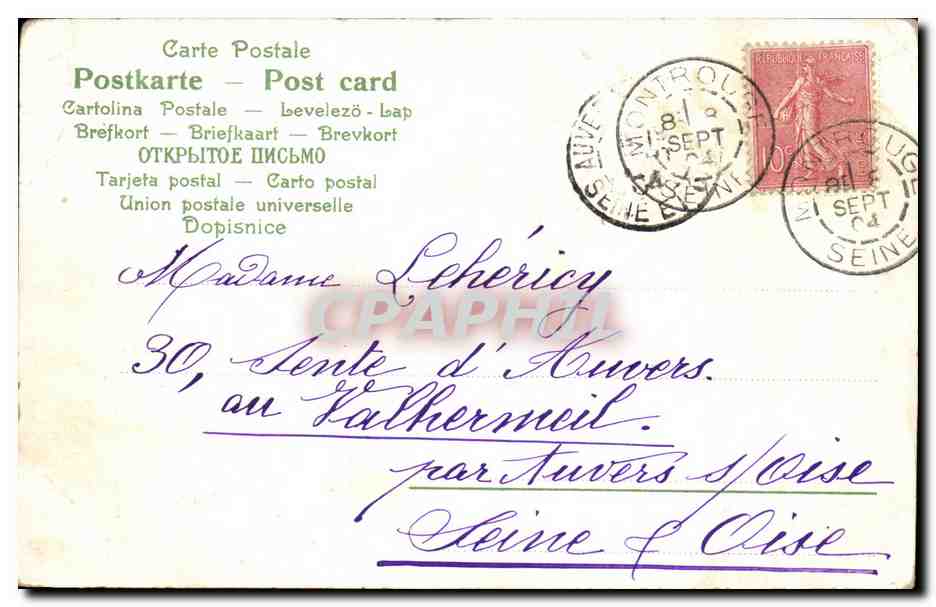 CPA Fantaisie Paysage dans la neige  — Rückseite