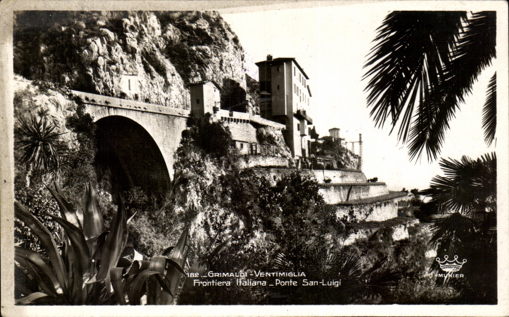 CPA Grimaldi Ventimiglia Frontiera Haliana Ponte San Luigi