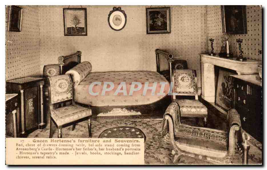 Chambre de la reine Hortense — meubles et souvenirs — Areneberg Castle