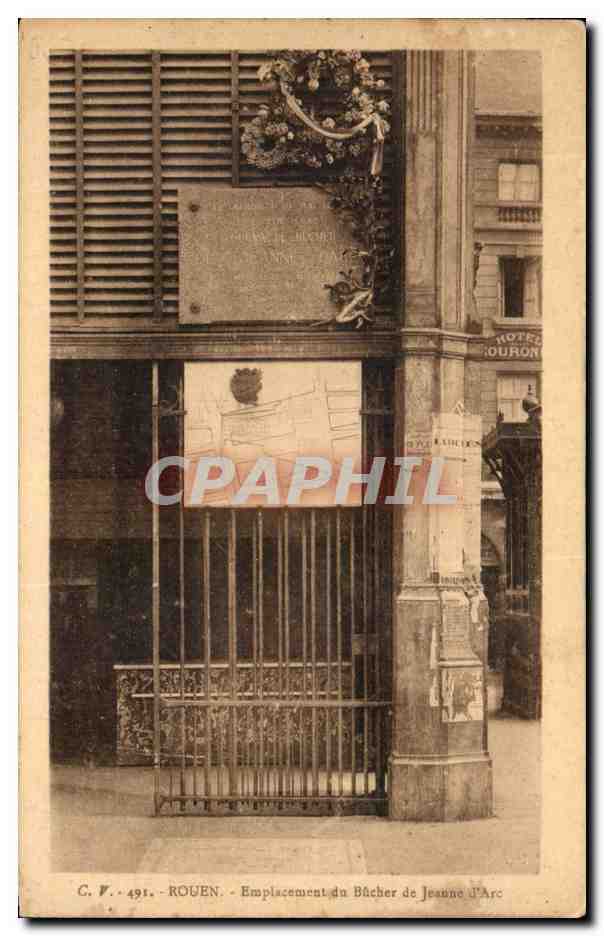 CPA Rouen Emplacement de Bucher de Jeanne d'arc
