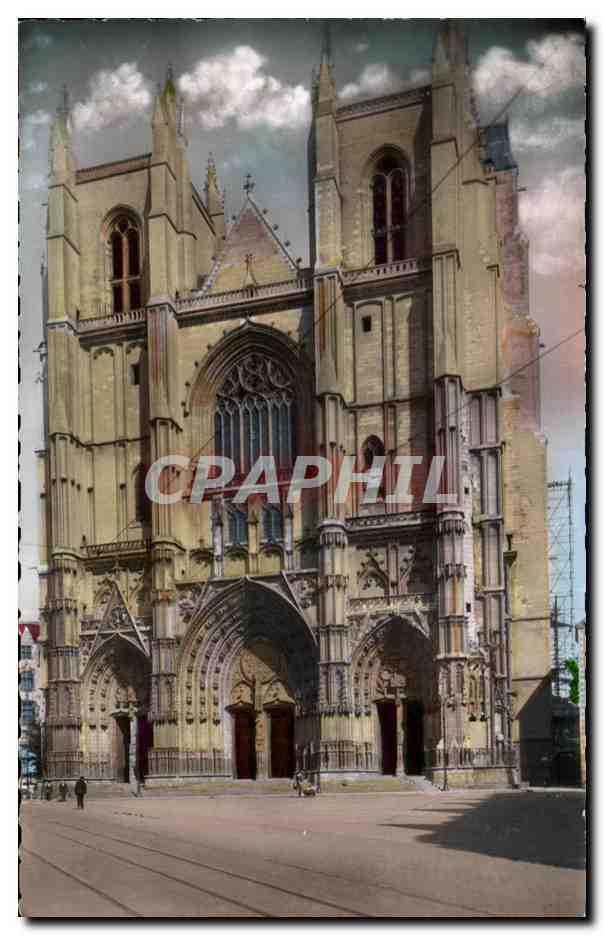 CPA Nantes La Cathedrale Les Sculptures gothiques des Cinq portails 