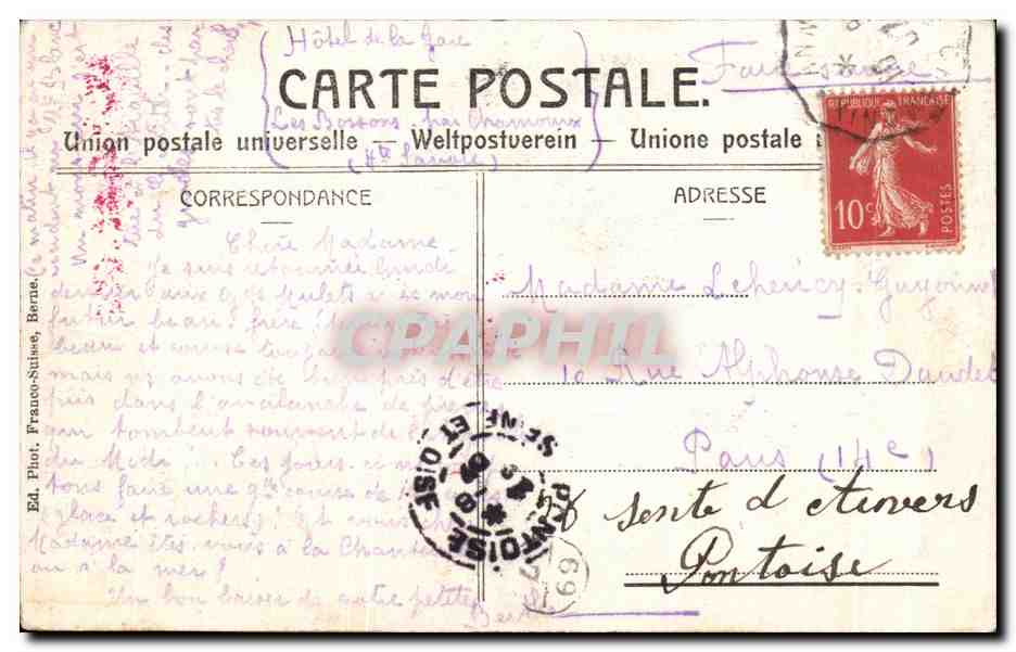CPA Glacier des Bossons dans les Seracs Alpinisme suisse — Rückseite