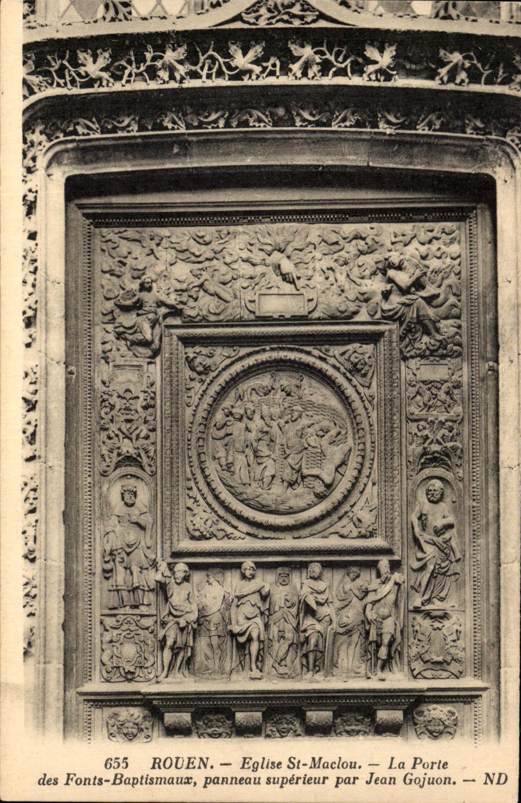 CPA Rouen Eglise St Maclou La Porte des Fonts Baptismaux