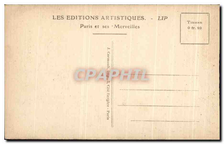 CPA Paris Le Pantheon Tombeau de la Tour d'Auvergne — Rückseite