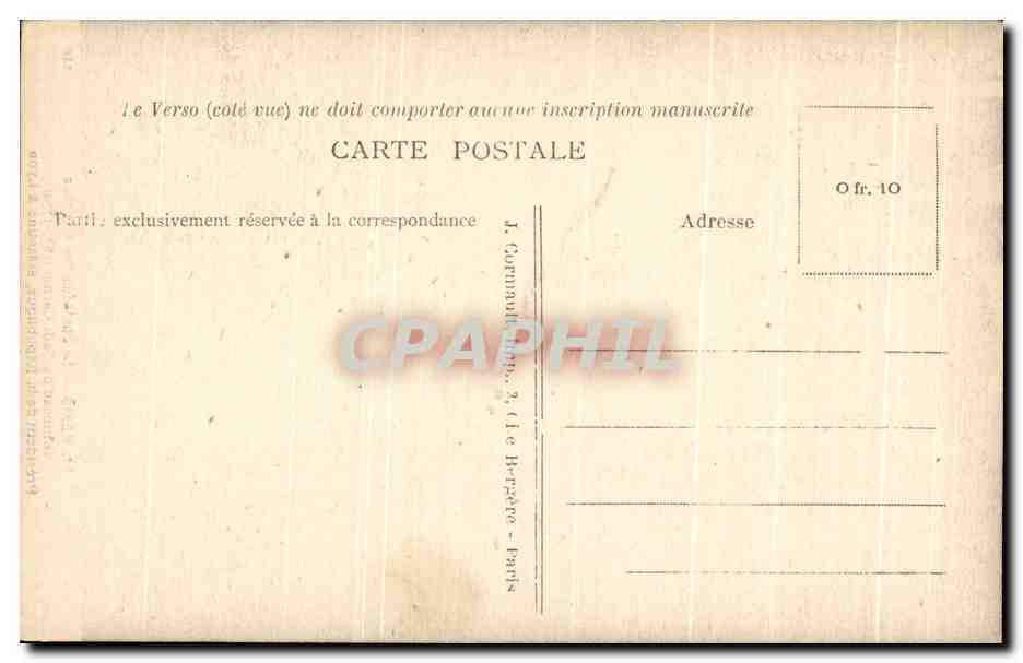 CPA Paris Le Pantheon Tombeau de Sadi Carnot President de la Republique assainea Lyon — Rückseite
