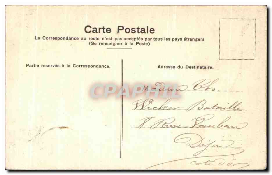CPA Paris Grille de l'Elysee — Rückseite