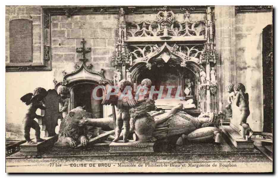 CPA Eglise De Brou Mausolee de Philibert le Beau et Marguerite de Bourbon Anges