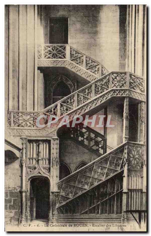 CPA La Cathedrale de Rouen Escalier des Libraires