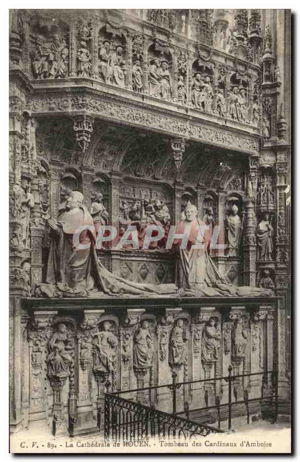 CPA La Catherale De Rouen Tombeau Des Cardinaux D'Amboise