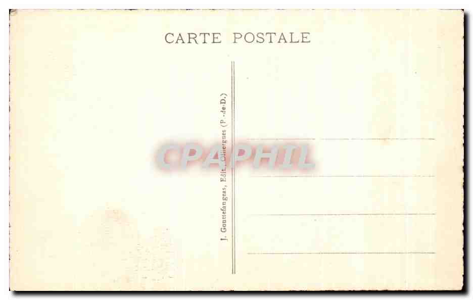 L'Auvergne - Royat-les-Bains — Les Hôtels Continental et Royat-Palace — éditeur Gourtefanges, n° 1145 — Rückseite