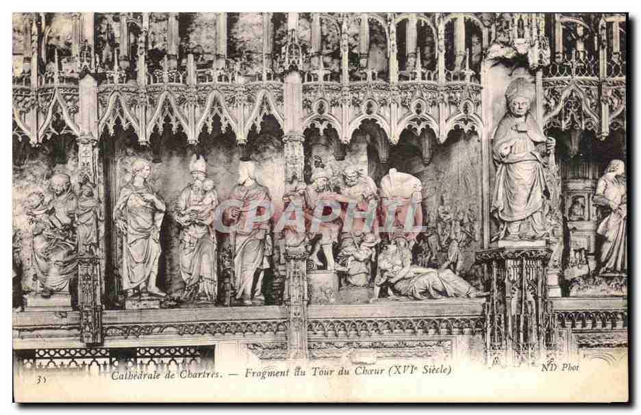 Cathédrale de Chartres — Fragment du Tour du Chœur (XVIe Siècle) — ND Phot