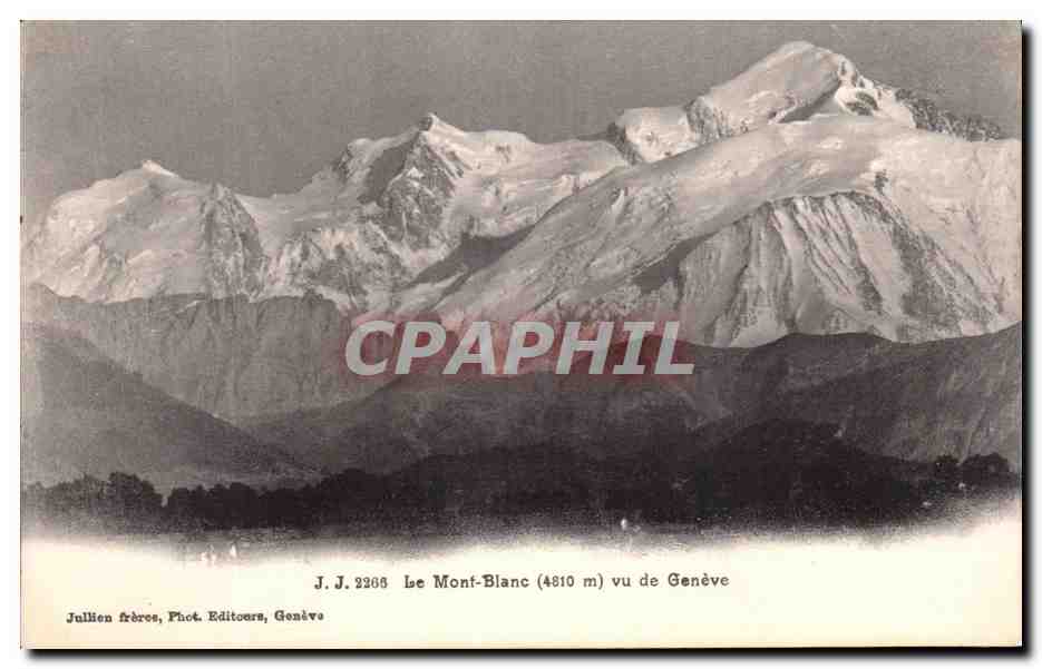 CPA Le Mont Blanc Vu De Geneve Suisse
