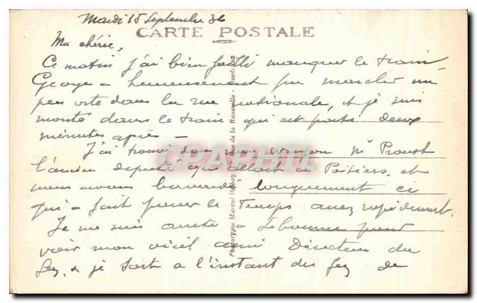 CPA Bordeaux Tour Pey Berland Et Cathedrale Saint Andre — Verso