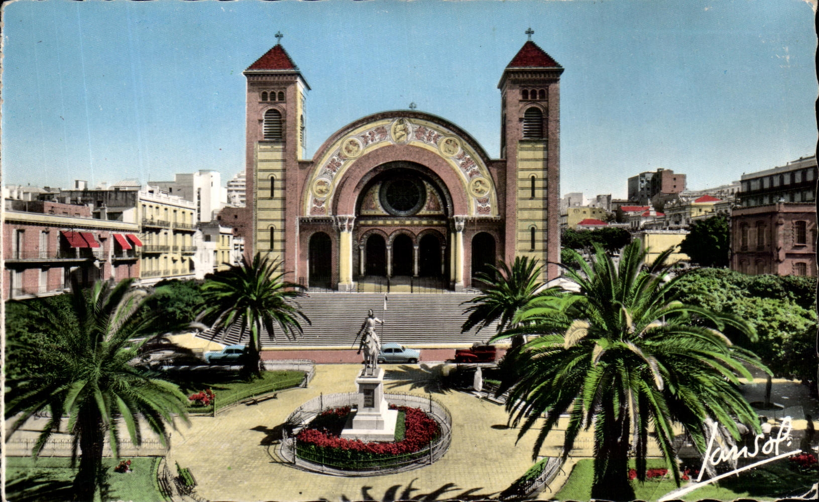 Oran — La Cathédrale et la Statue de Jeanne d'Arc — Janssot