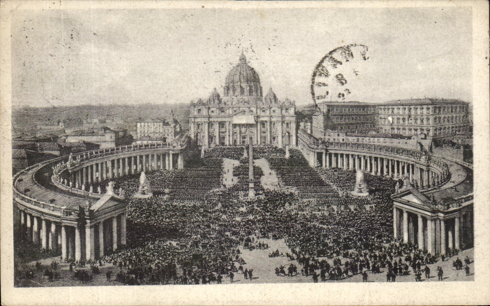 CPA Roma Piazza A Pietro Nell Anno Santo 1925
