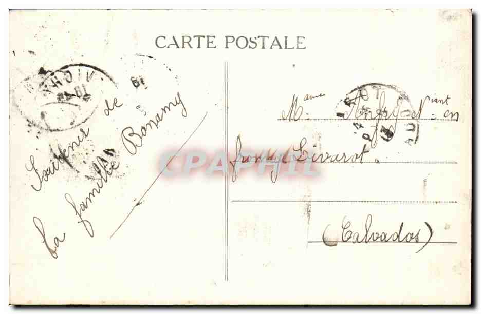 CPA Vichy Bassin Des Gygnes — Verso