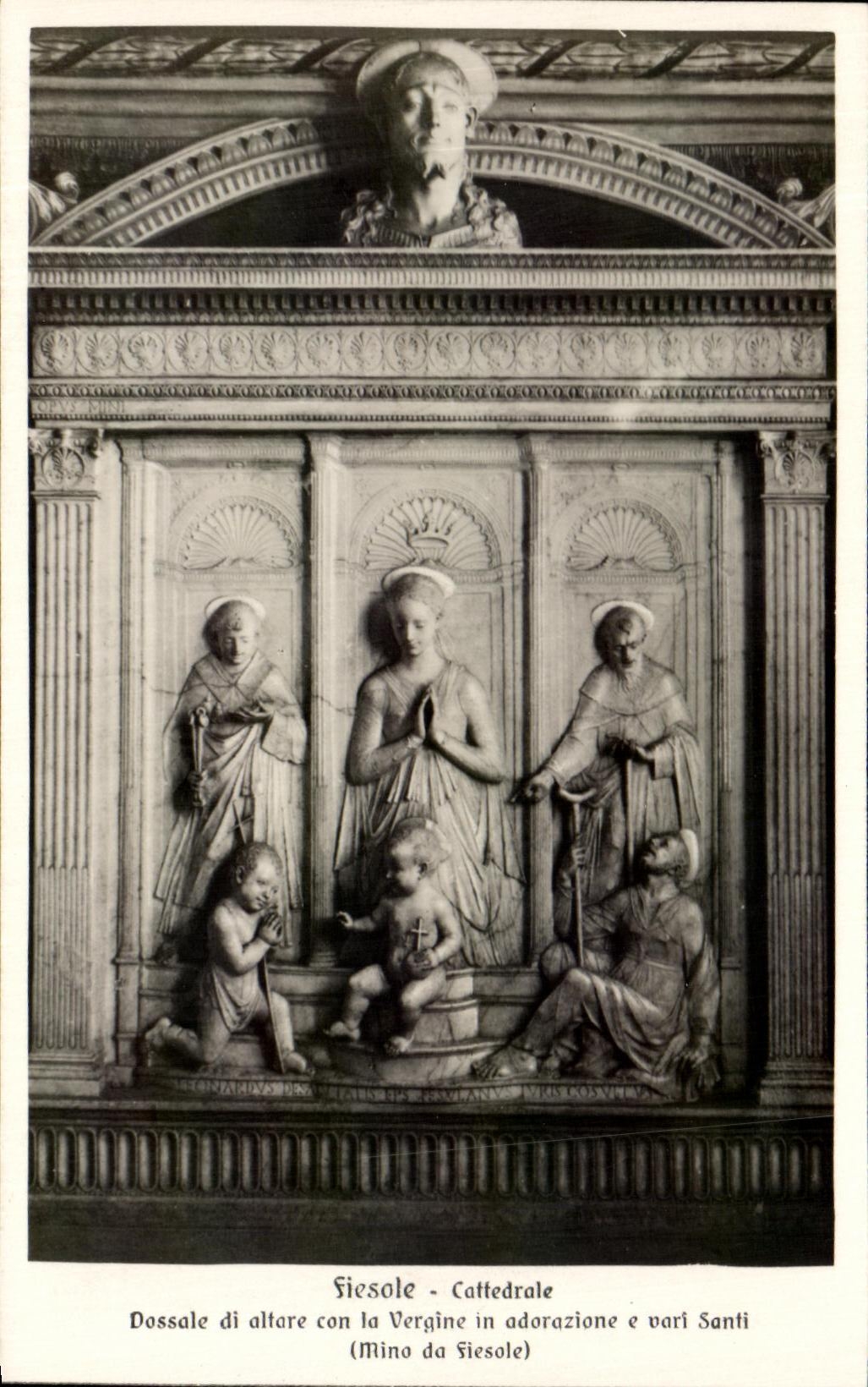 CPA Fiesole Cattedrale Dossale Di Altare Con La Vergine