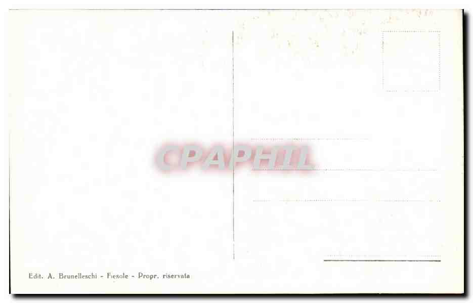 CPA Fiesole Cattedrale Dossale Di Altare Con La Vergine — Rückseite