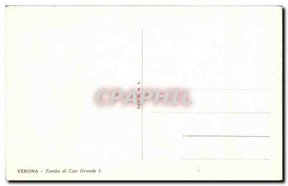 CPA Verona Tomba Di Can GrandeI — Rückseite