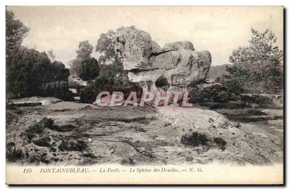 Fontainebleau — De Bos — De Sfinx der Druiden — N. G.