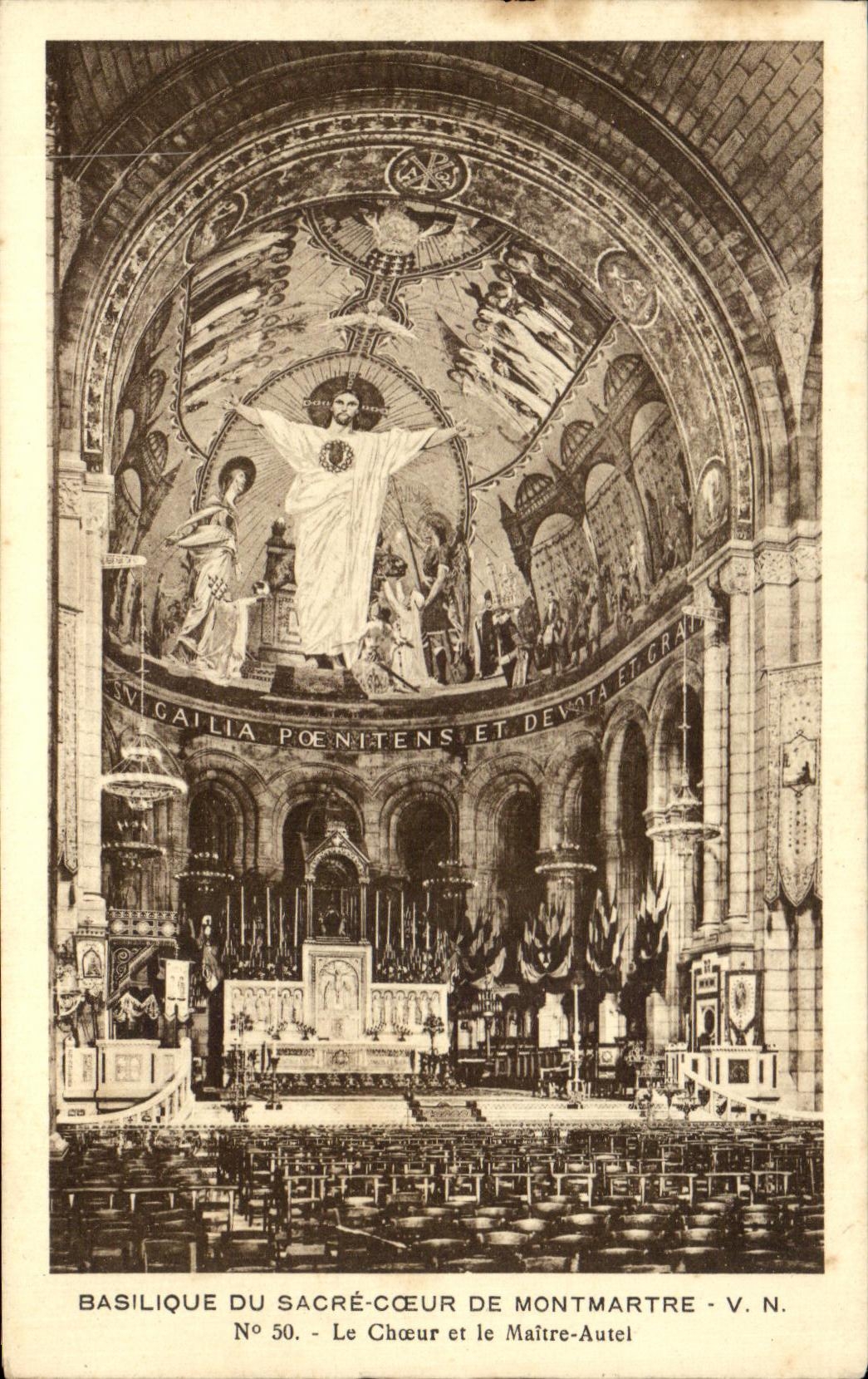 CPA Basilique Du Sacre Coeur De Montmartre Le Choeur et le maitre Autel Montmartre Paris 