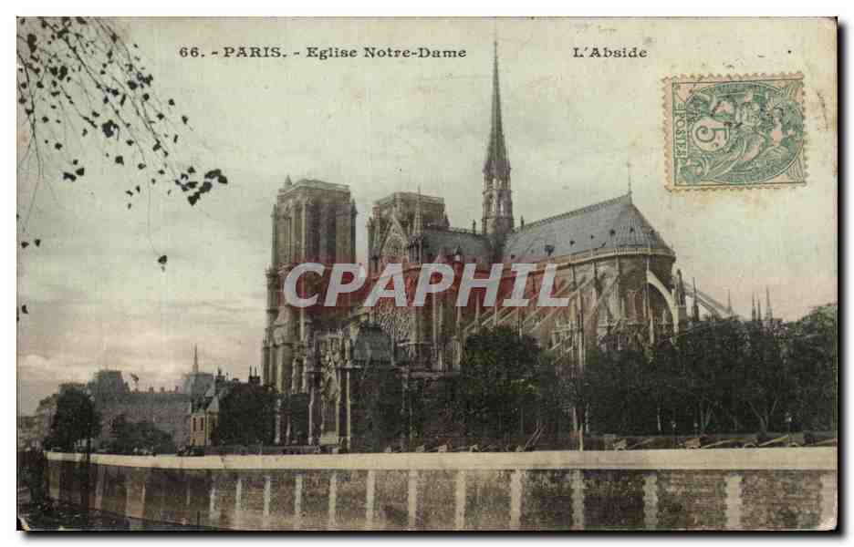 CPA Paris Eglise Notre Dame L'Abside